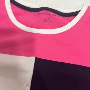 Pink Dress with black and white accents from Tommy Hilfiger.